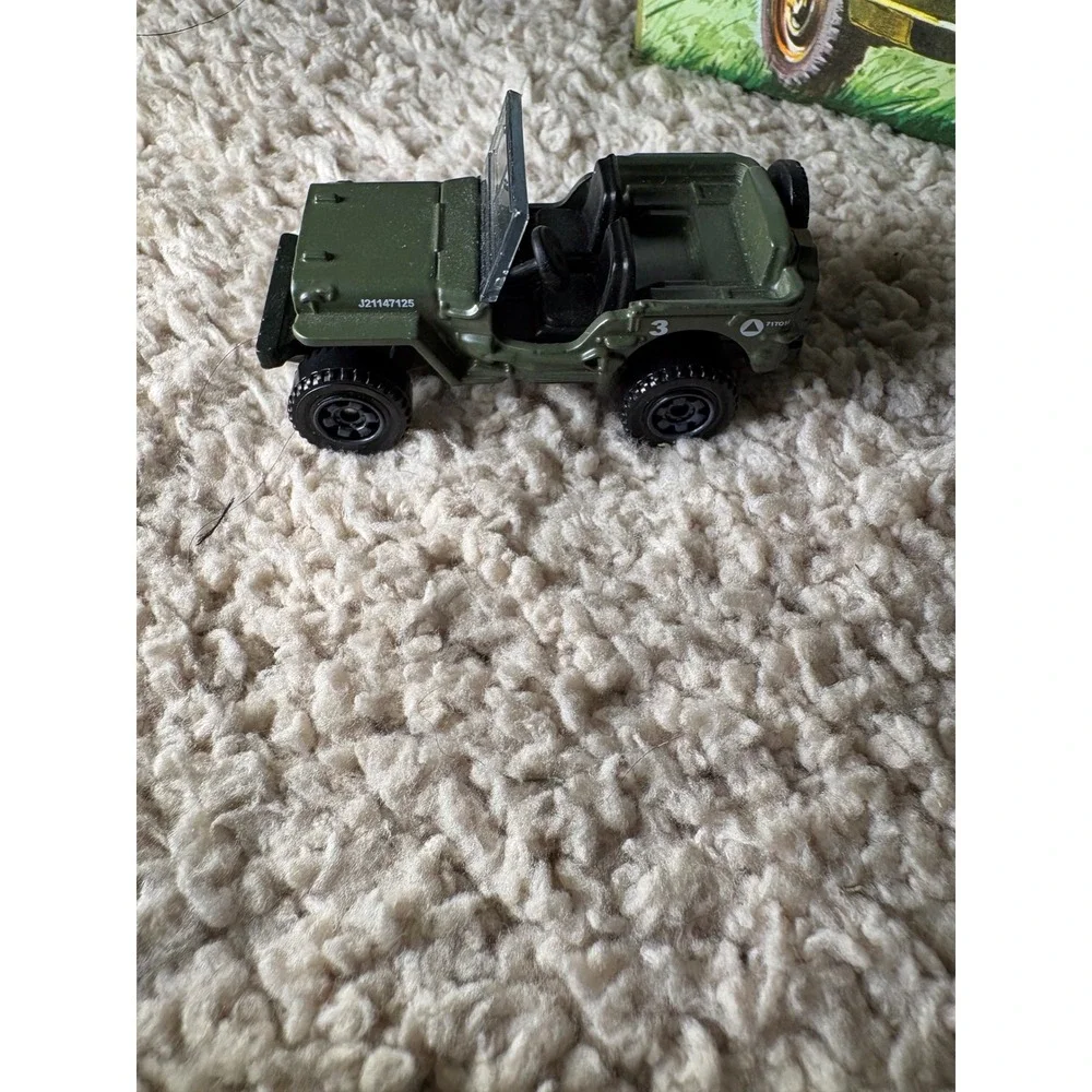 Matchbox Willys Jeep Military 4x4 Olive Drab Green Diecast Car 1:64 Scale R0469